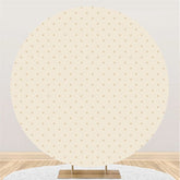 Lofaris Light Brown Spot Round Happy Birthday Party Backdrop